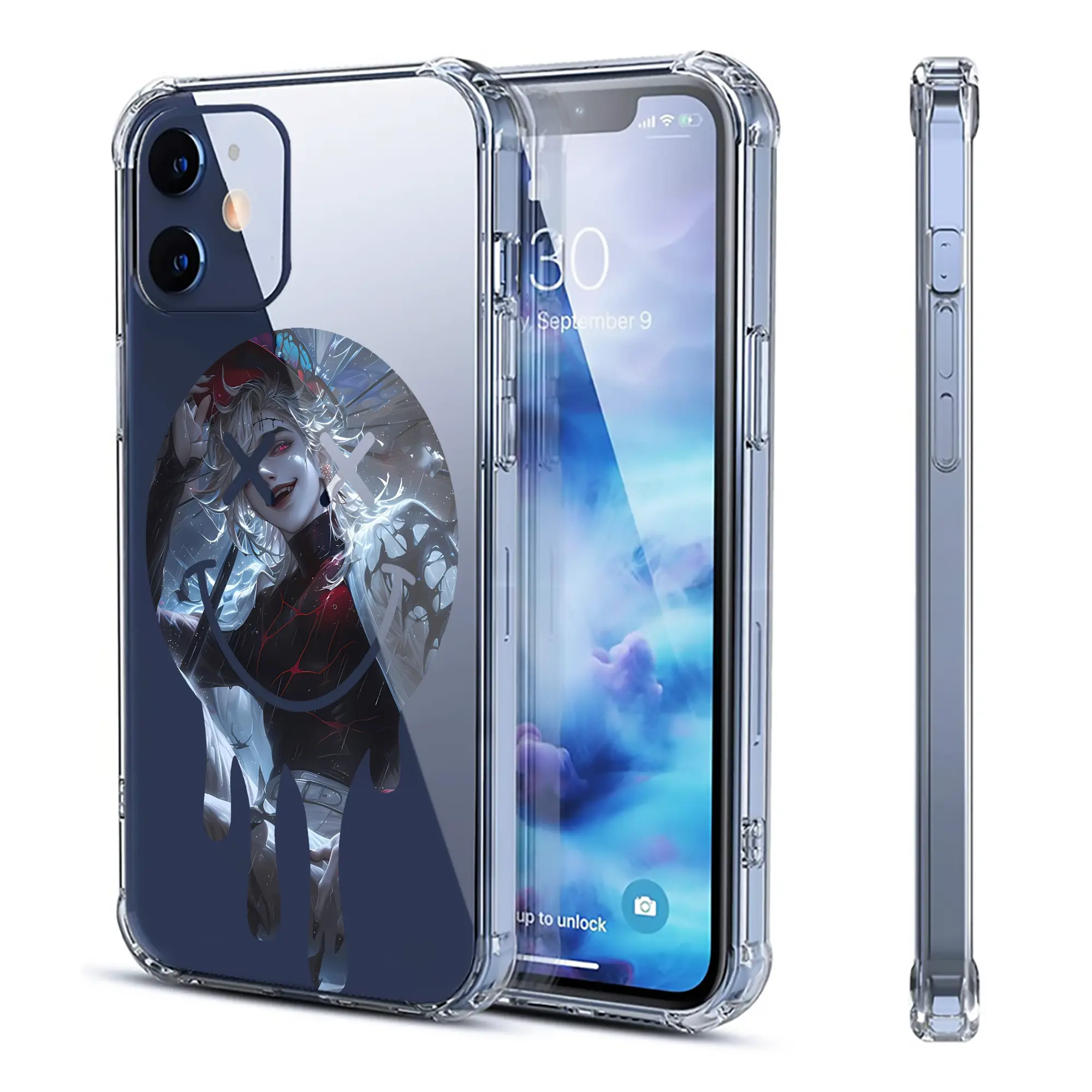 鬼滅の刃 グッズ,童磨 - IPhone 12シリーズ対応 ・ 透明スマホケース ・ クリアソフトケース ・ TPU素材 ・ 耐衝撃 ・ 高密着 ・ 防汚 防指紋 ・ 簡単着脱